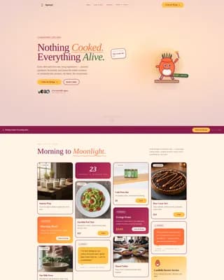 Sprout — Modern Raw Bistro Landing Page Template