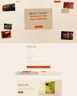 Pour — Premium Cocktail Workshop Landing Page Template