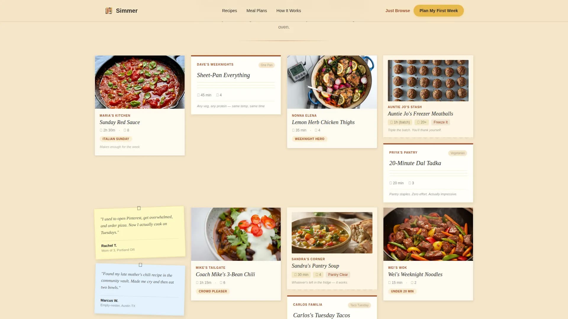 Simmer — Smart Nutrition Platform Landing Page Template