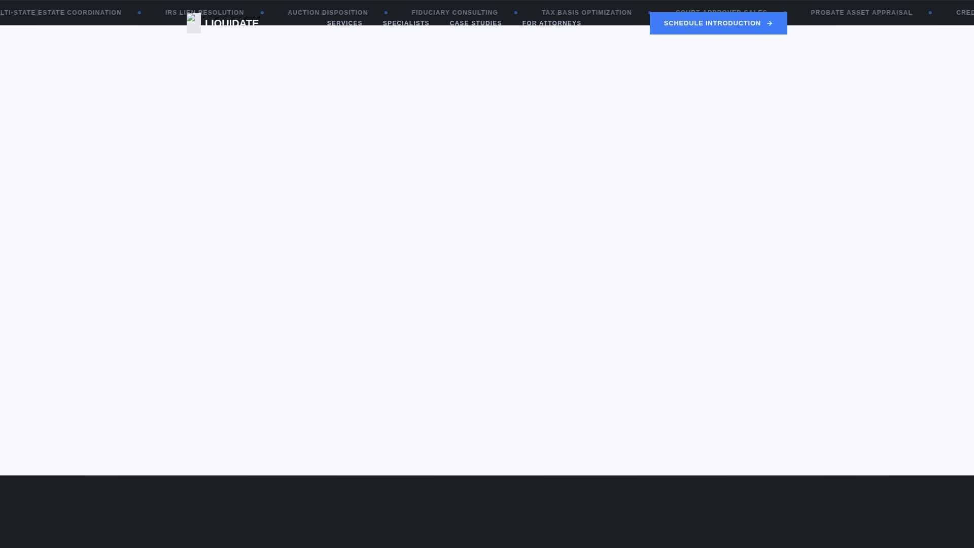 Divest — Authoritative Asset Liquidation Landing Page Template