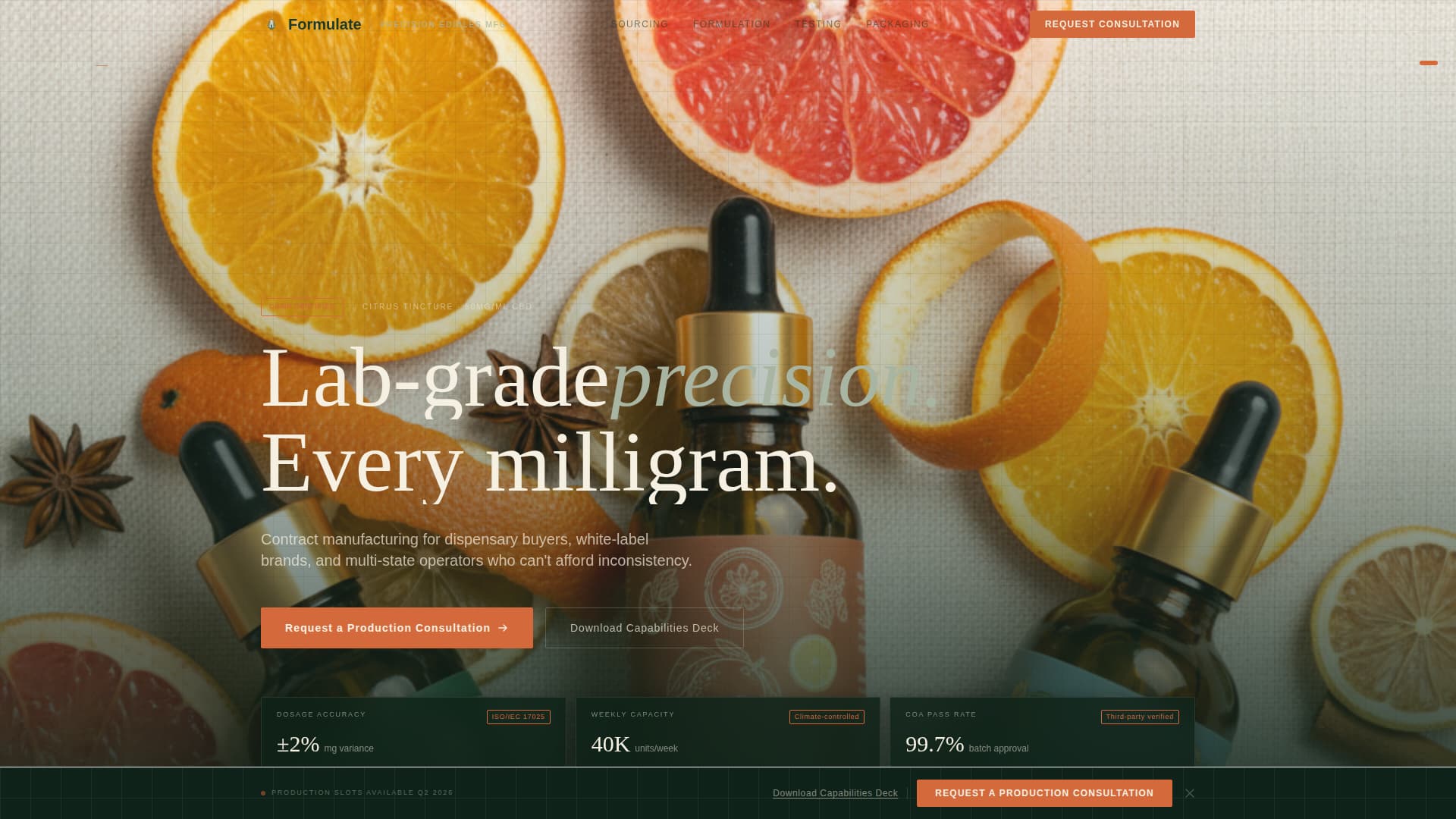 Infuse — Precision Cannabis Edibles Landing Page Template