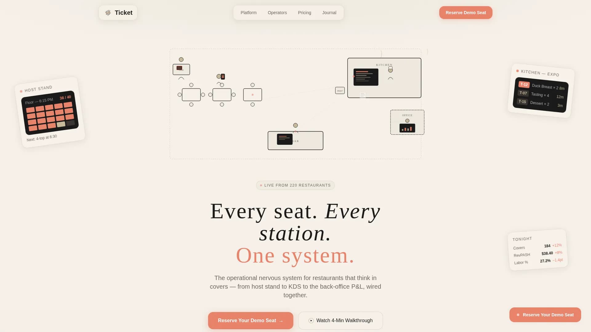 Ticket - Haute Craft Restaurant POS Landing Page Template