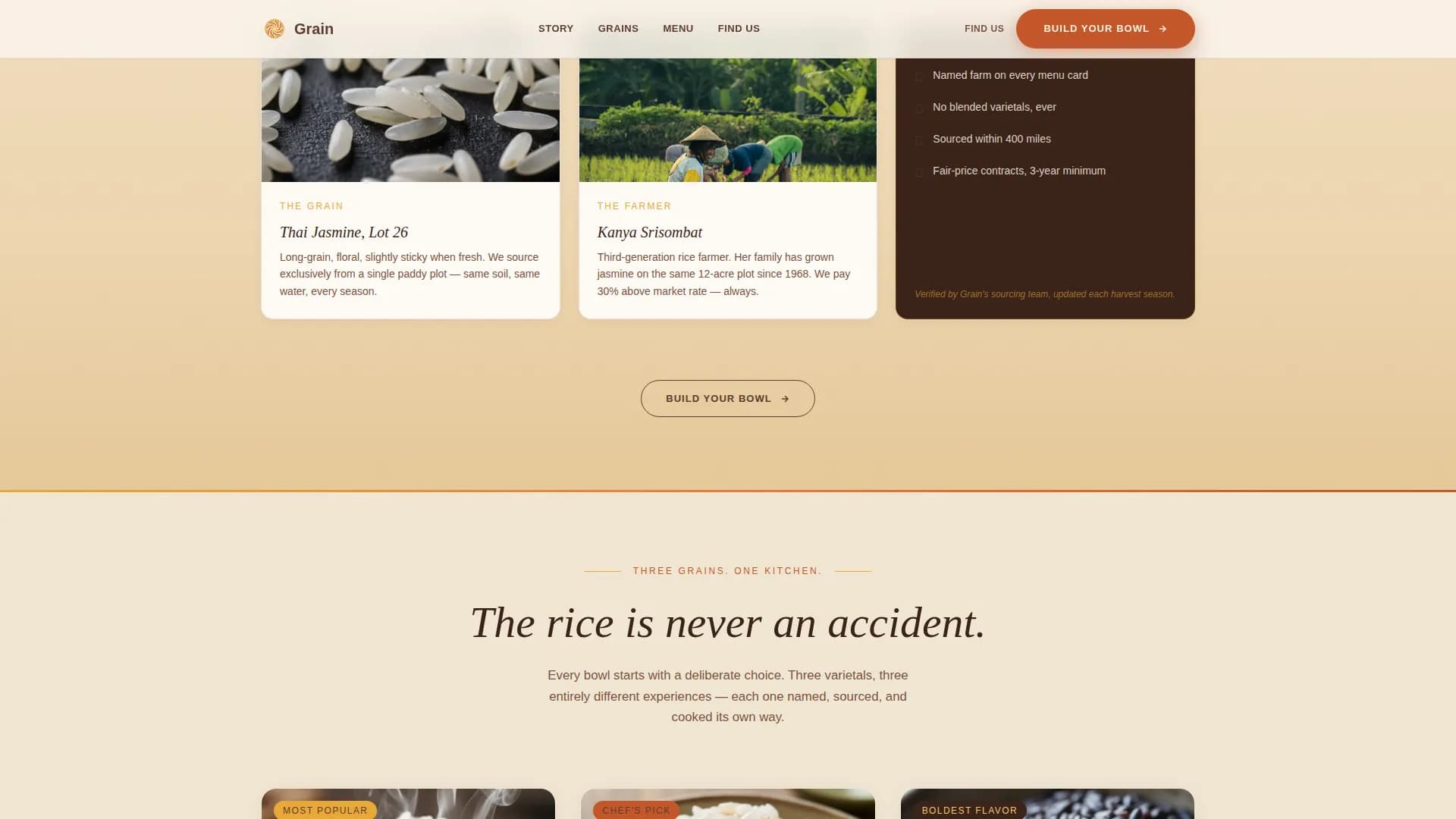 Local Regional & Specialty Restaurant Portfolio & Case Study Website Template