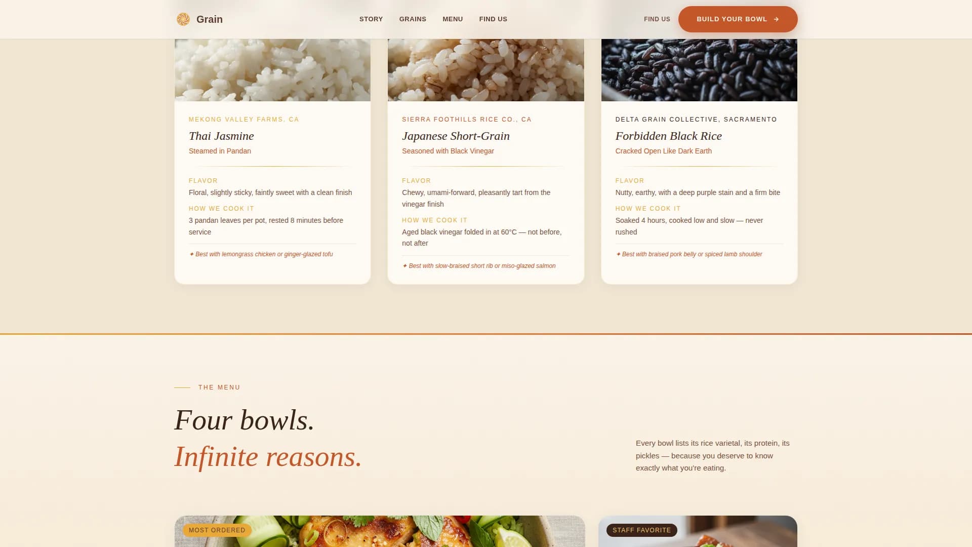 Local Regional & Specialty Restaurant Portfolio & Case Study Website Template