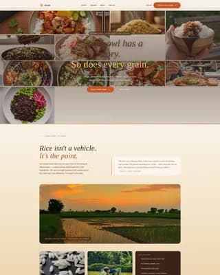 Local Regional & Specialty Restaurant Portfolio & Case Study Website Template