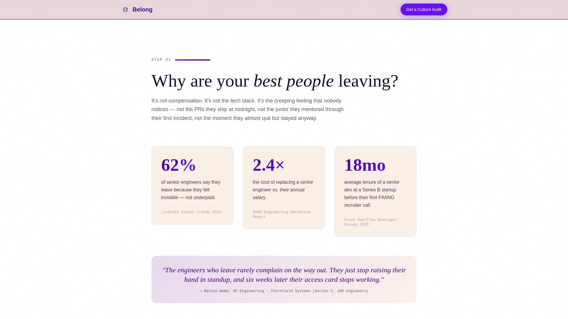 Belong - Powerful Employee Engagement Landing Page Template
