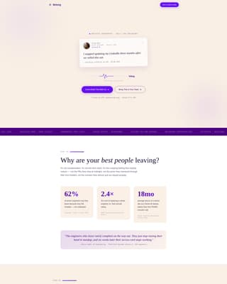 Belong - Powerful Employee Engagement Landing Page Template