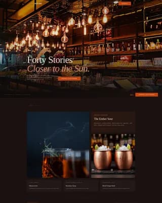 Rooftop Bar Sensory Experience & Booking Website Template