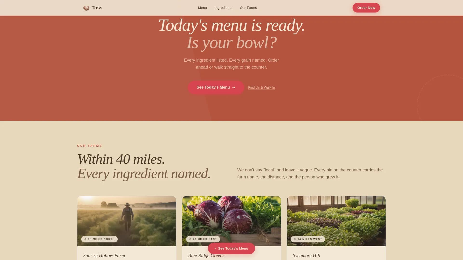 Premium Regional & Specialty Restaurant Portfolio & Case Study Website Template