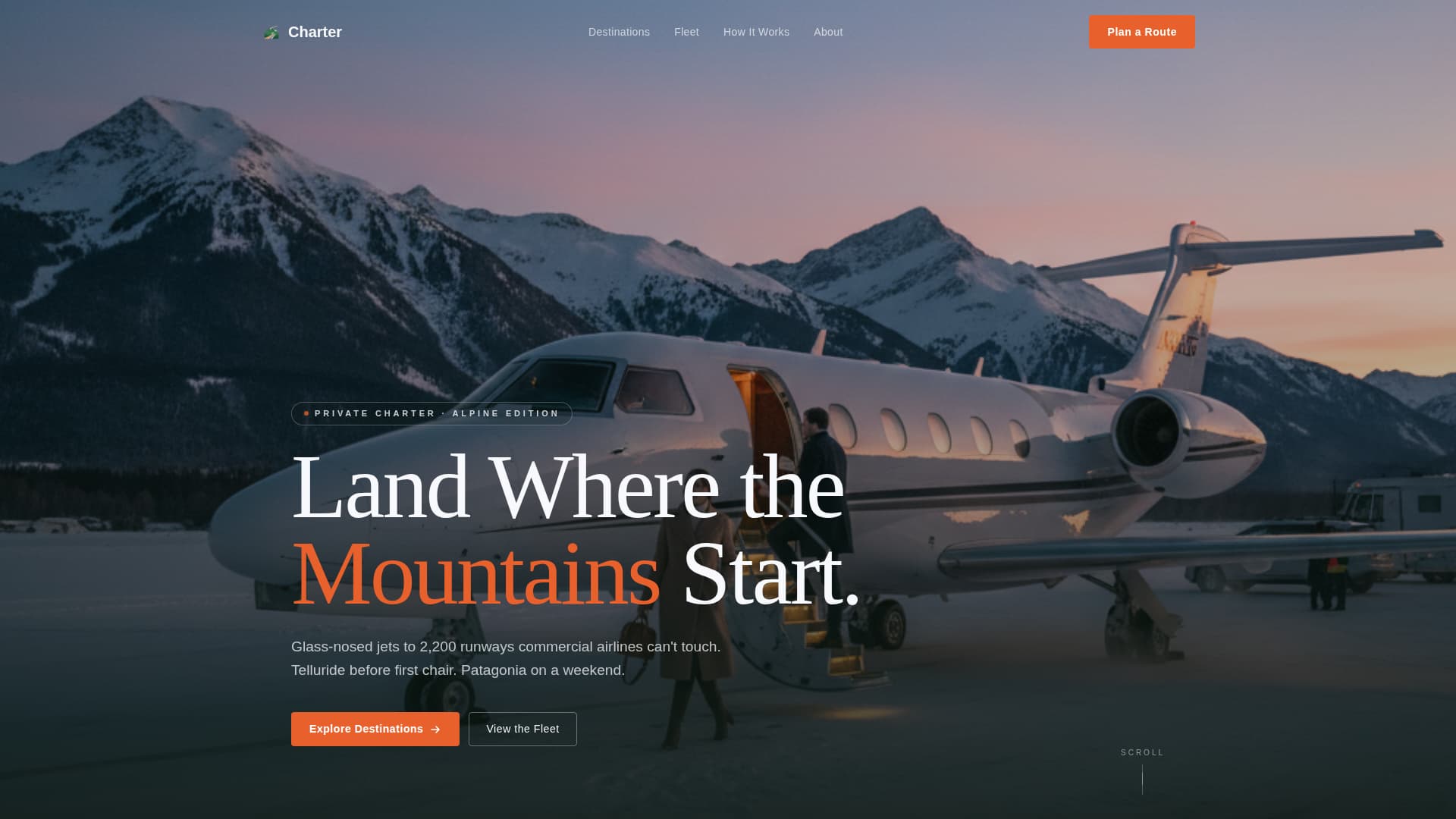 Ascend — Elite Aviation Services Landing Page Template