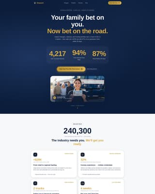 Route — Trusted Commercial Driver Landing Page Template