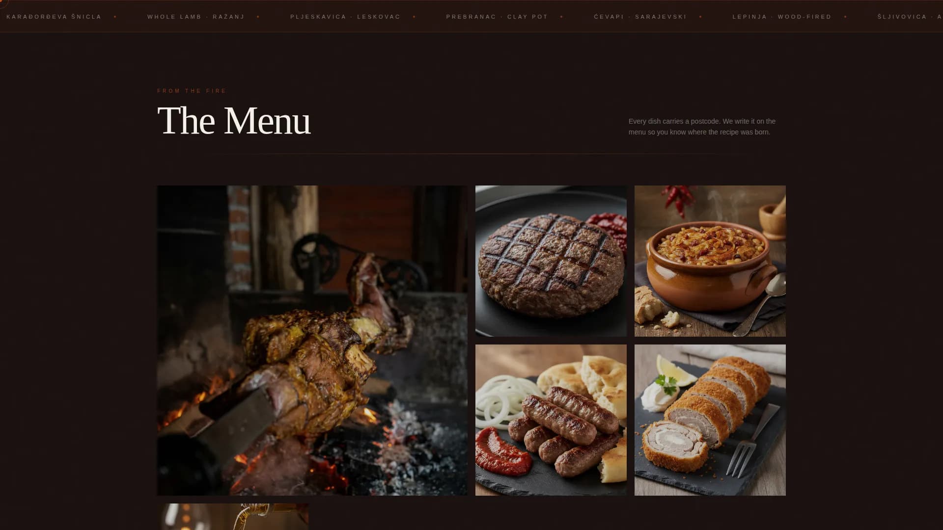 Gather — Heritage Fire Dining Landing Page Template
