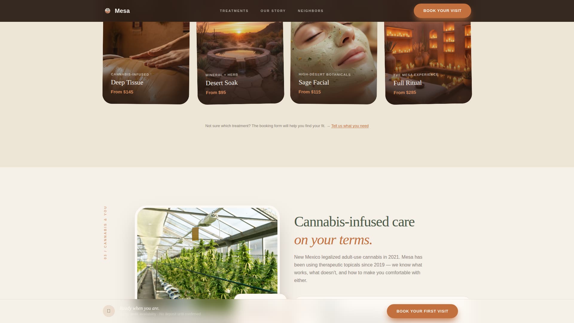 Cannabis Industry Specialist Booking Website Template