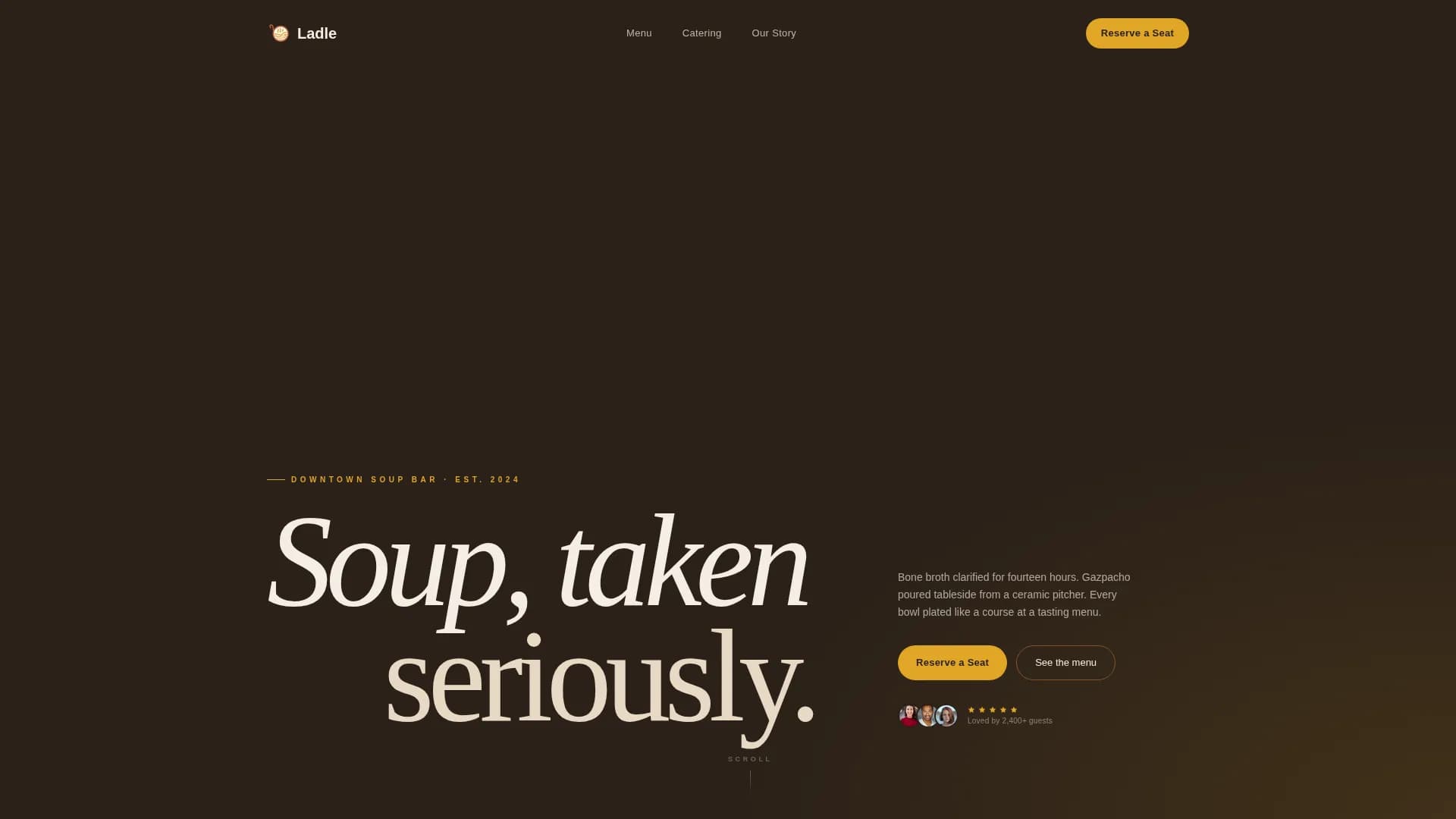 Regional & Specialty Restaurant Professional Website Template