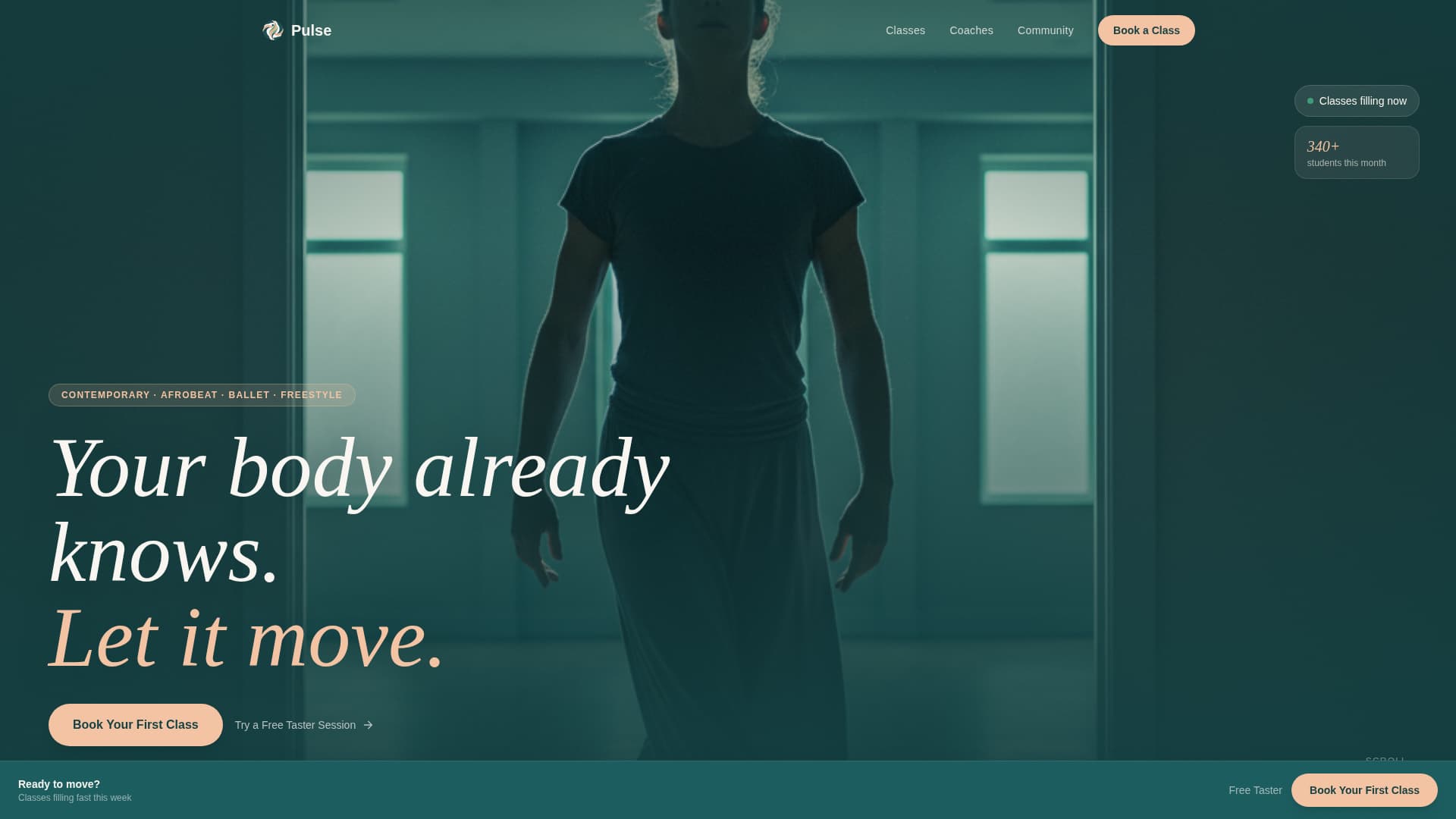 Rhythm — Dynamic Dance Instruction Landing Page Template