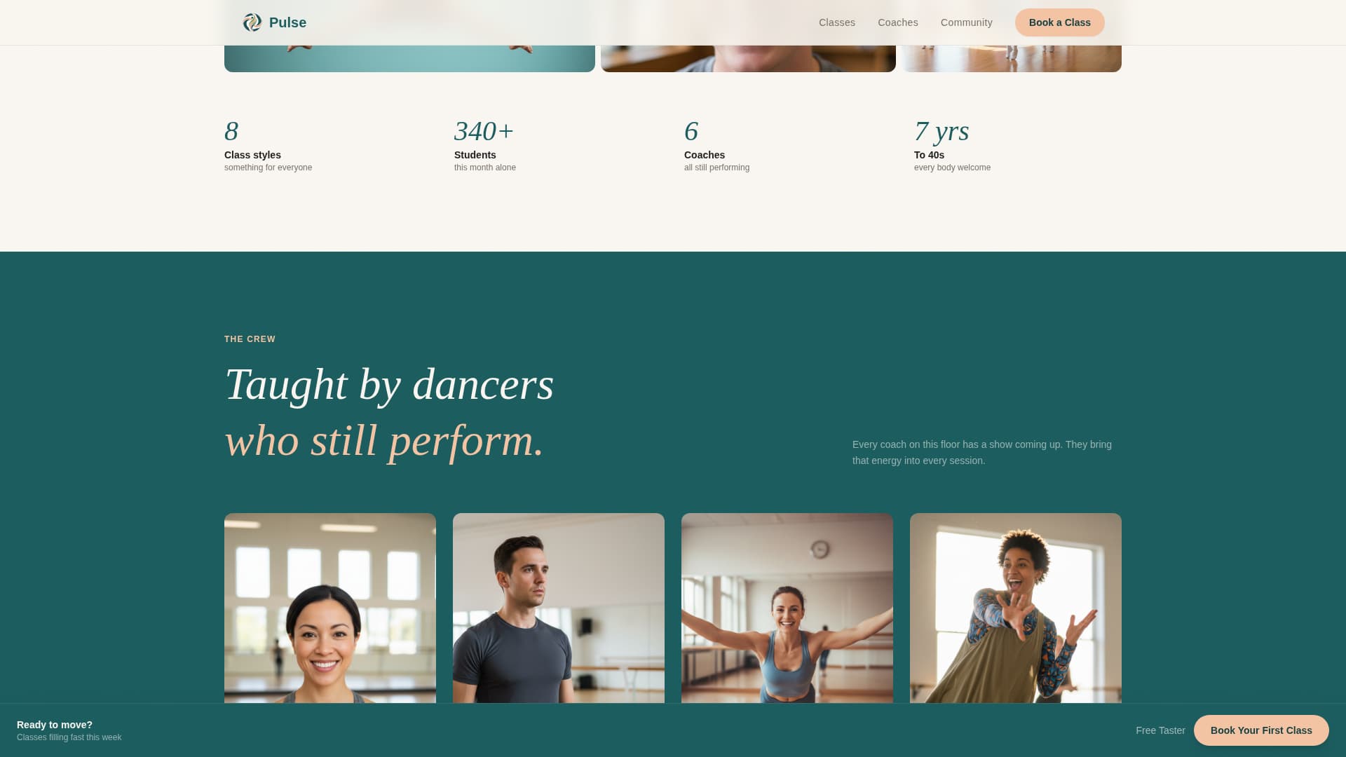 Rhythm — Dynamic Dance Instruction Landing Page Template