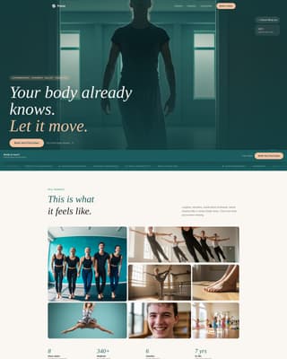 Rhythm — Dynamic Dance Instruction Landing Page Template