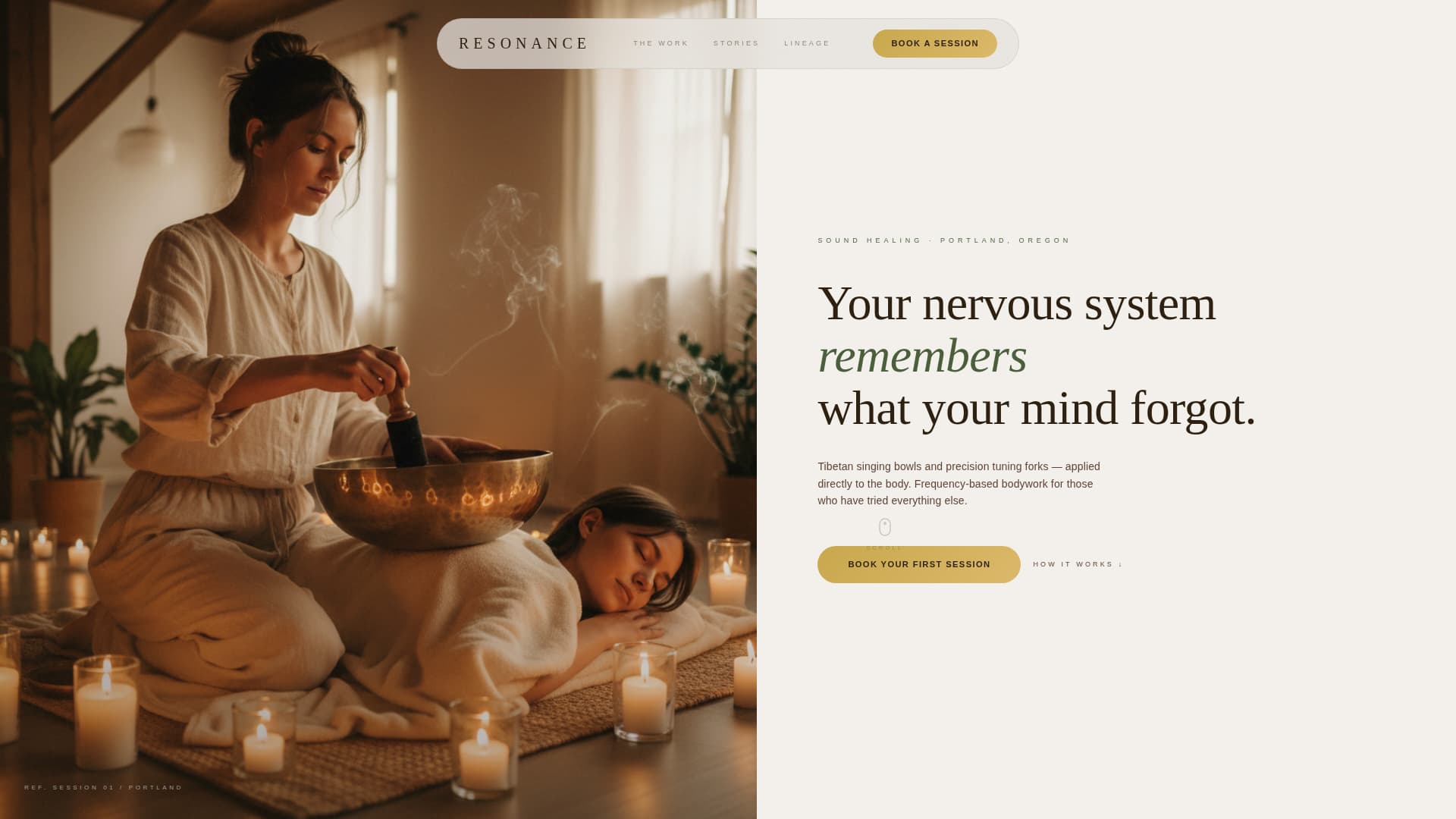 Wellness Modalities Booking Website Template