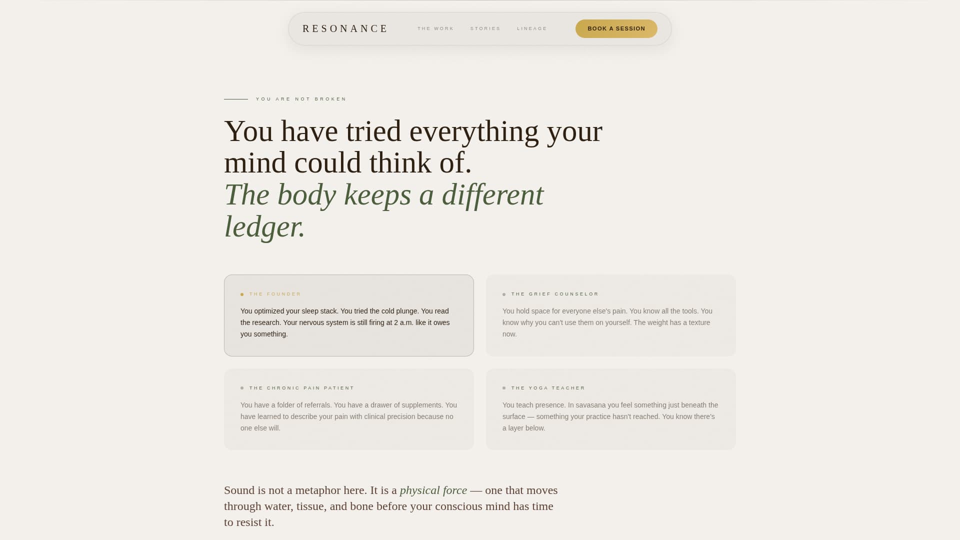 Wellness Modalities Booking Website Template