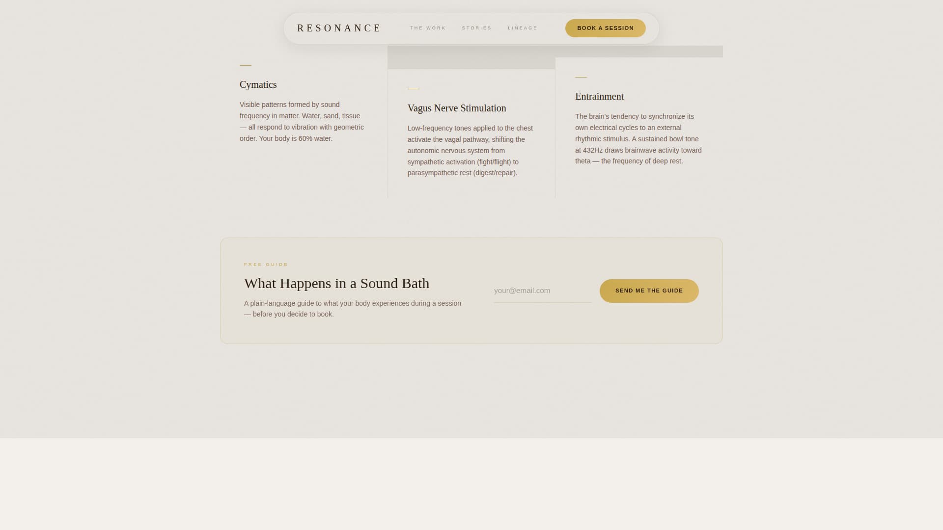 Wellness Modalities Booking Website Template