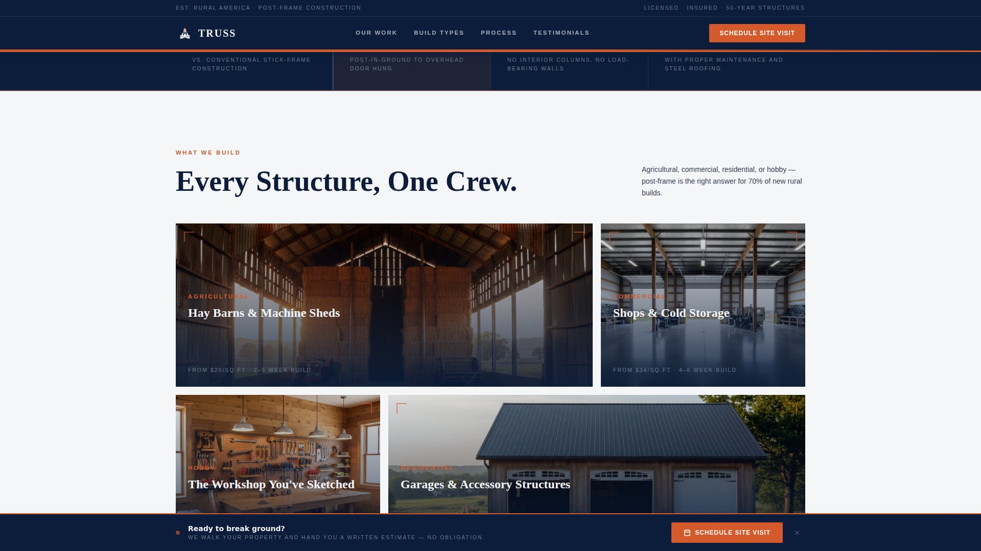 Framework — Authoritative Steel Fabrication Landing Page Template