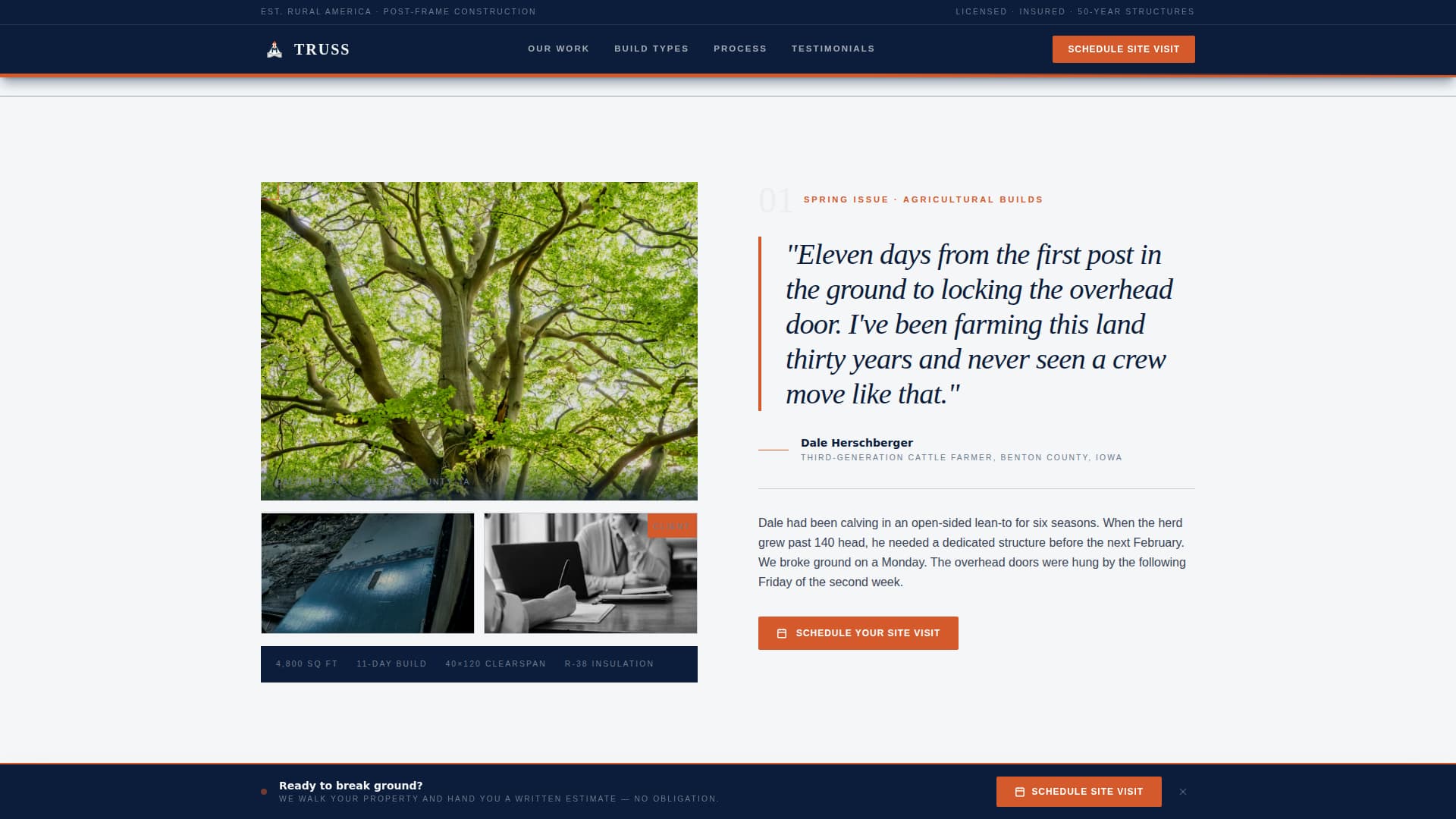 Framework — Authoritative Steel Fabrication Landing Page Template