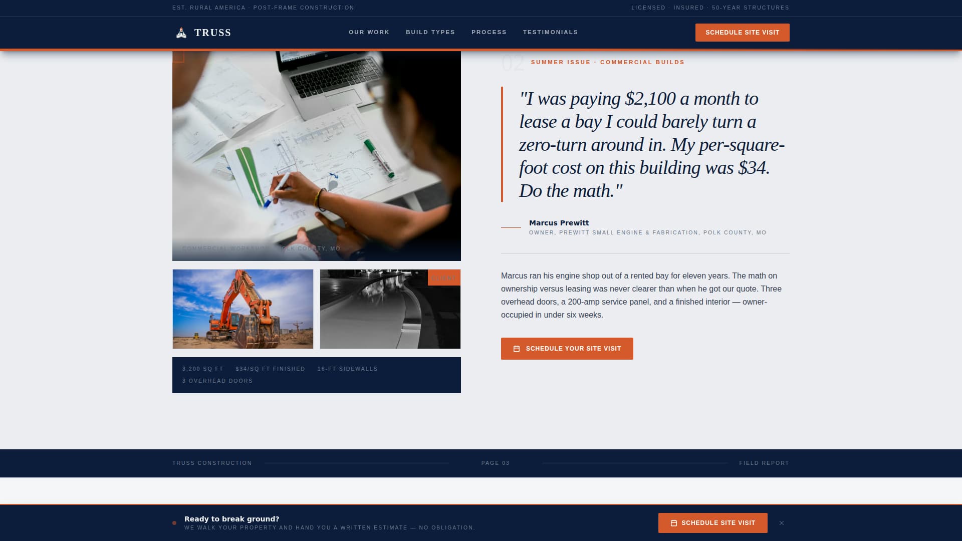 Framework — Authoritative Steel Fabrication Landing Page Template