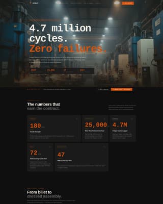 Aerospace Landing Gear Component Manufacturing Website Template