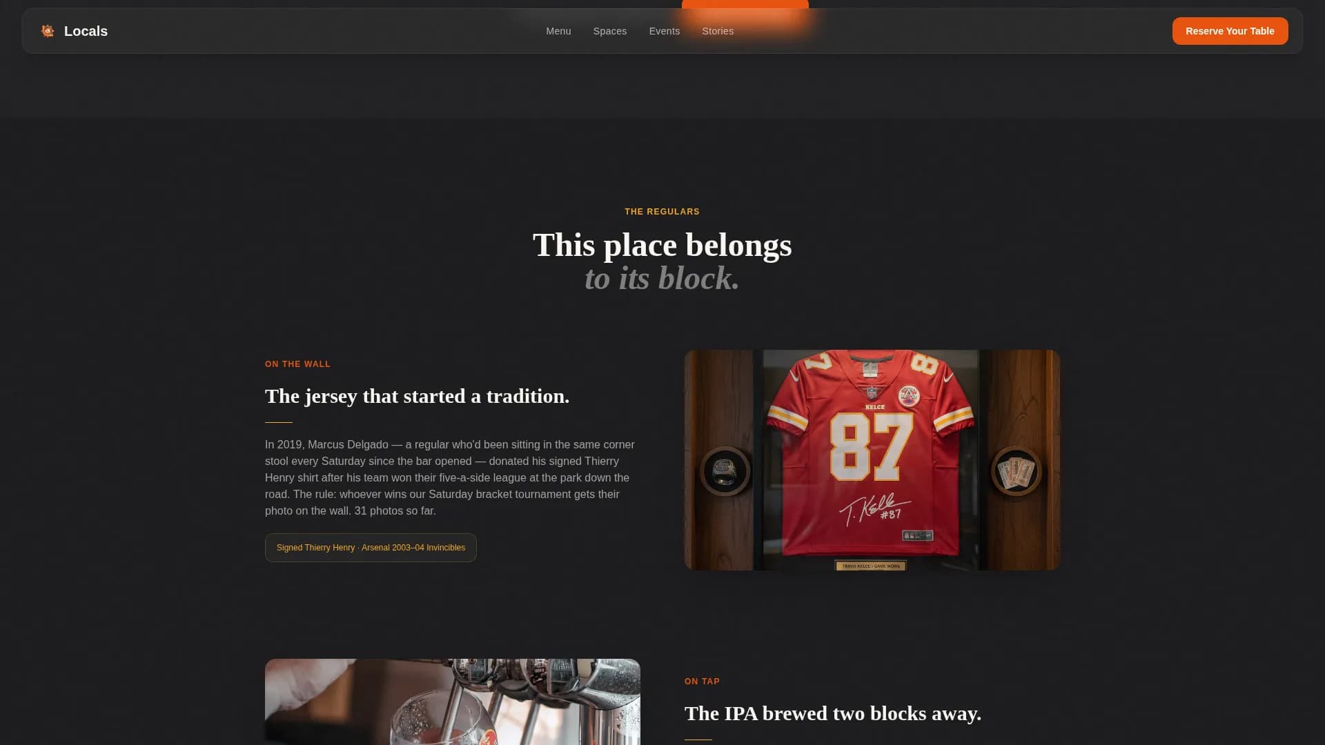 Sports Bar & Watch Venue Website Template