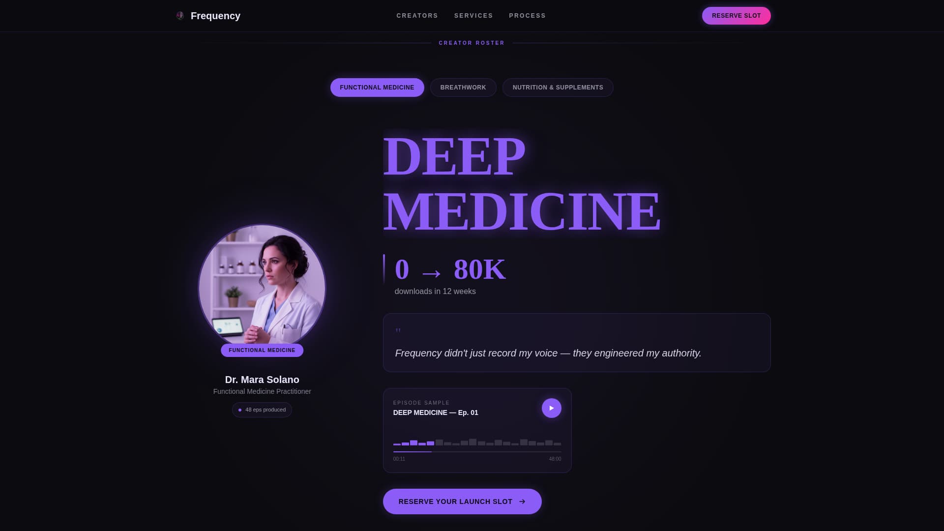 Content Creator Pre-Launch Website Template
