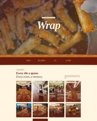 Wrap — Trendy Street Food Landing Page Template