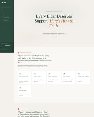 Senior & Disability Professional Website Template