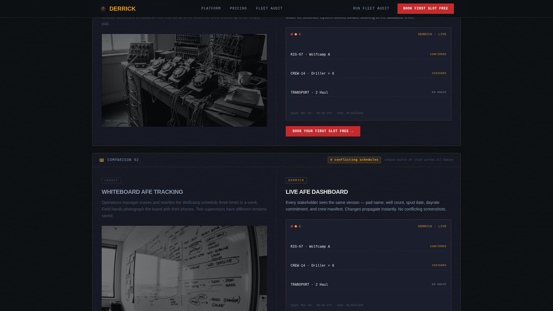 Oil Field Vertical SaaS Booking Website Template