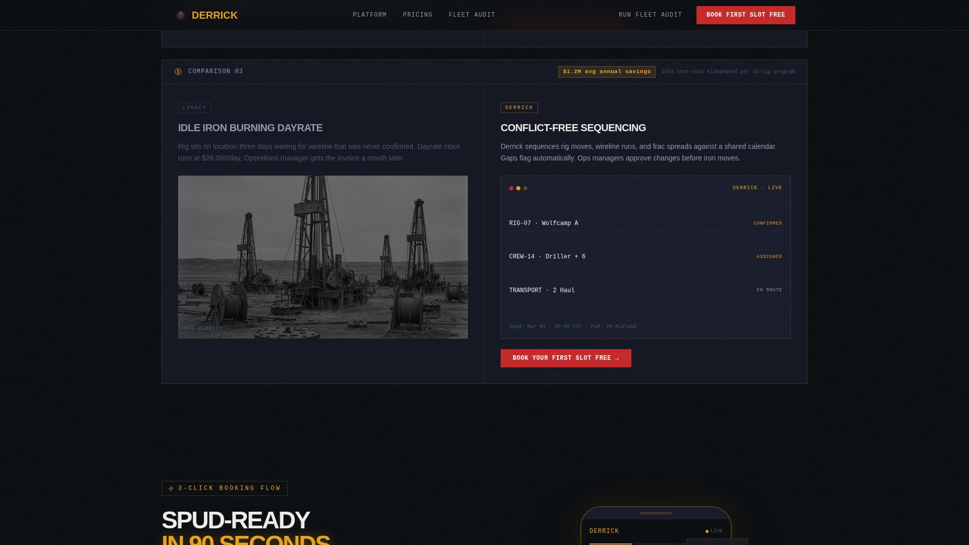 Oil Field Vertical SaaS Booking Website Template
