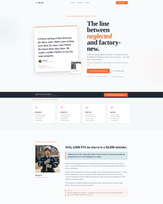 Pressure Washer Marketing Reviews Website Template