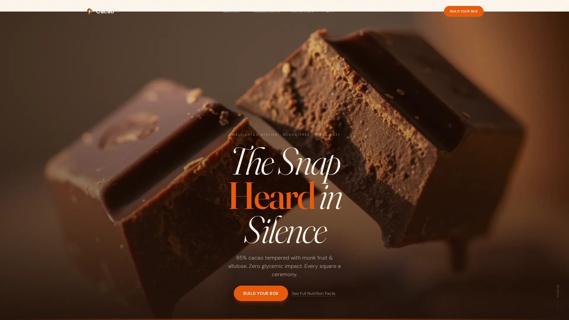 Advanced Chocolate & Confectionery Portfolio & Case Study Website Template