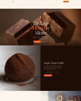 Advanced Chocolate & Confectionery Portfolio & Case Study Website Template