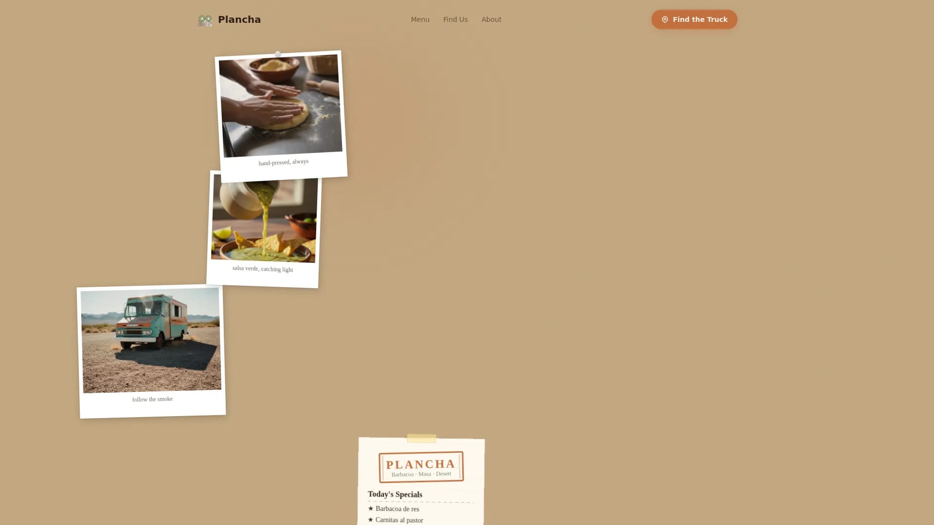 Plancha — Sunset Taco Truck Landing Page Template