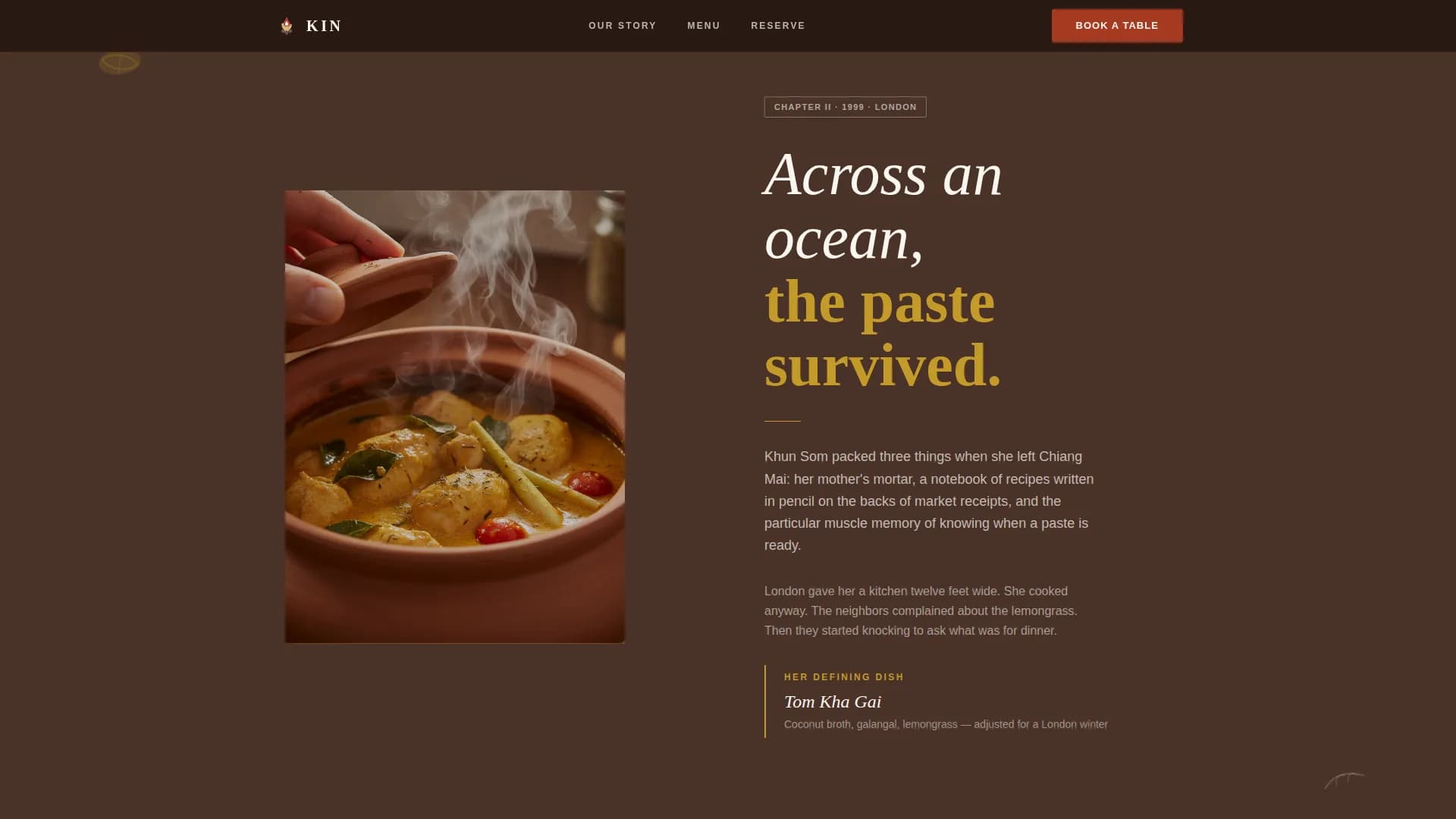 Specialist Regional & Ethnic Restaurant Professional Website Template