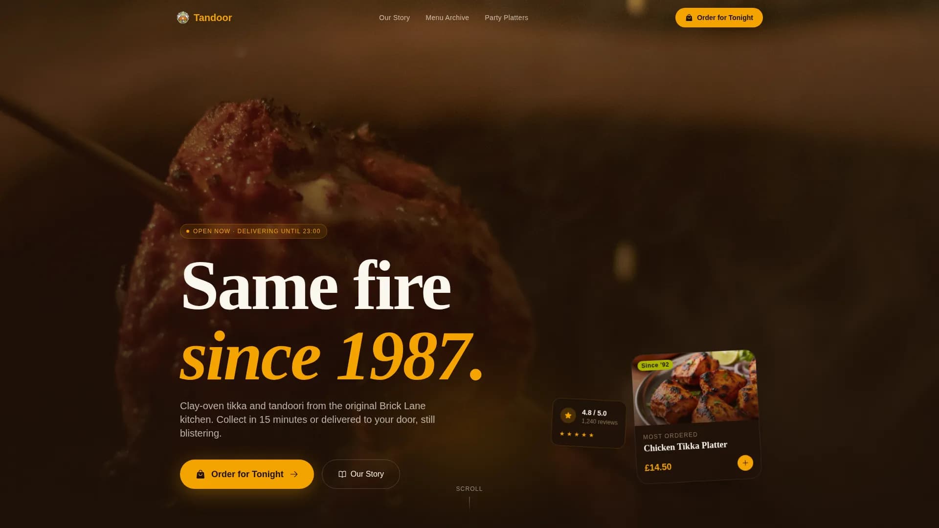 Regional & Specialty Restaurant Professional Website Template