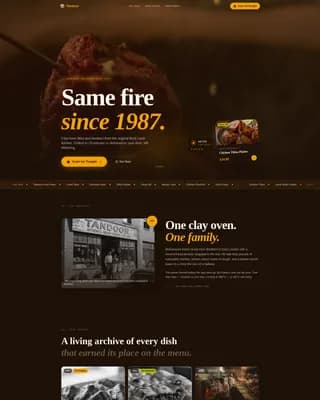 Regional & Specialty Restaurant Professional Website Template
