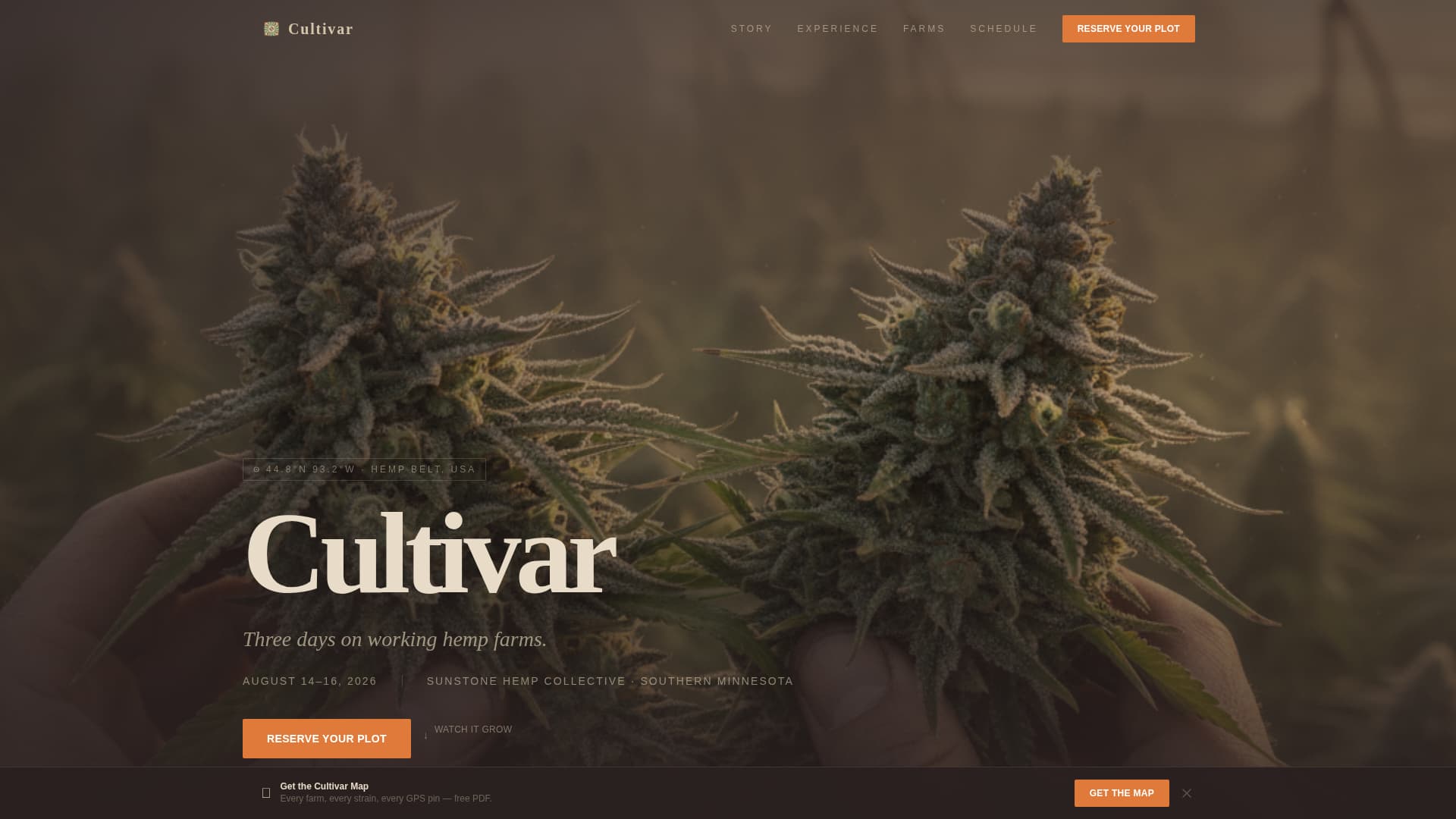Cannabis Industry Booking Website Template
