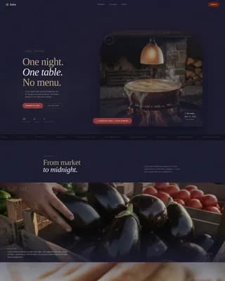 Sofra — Intimate Pop-Up Dining Experience Landing Page Template