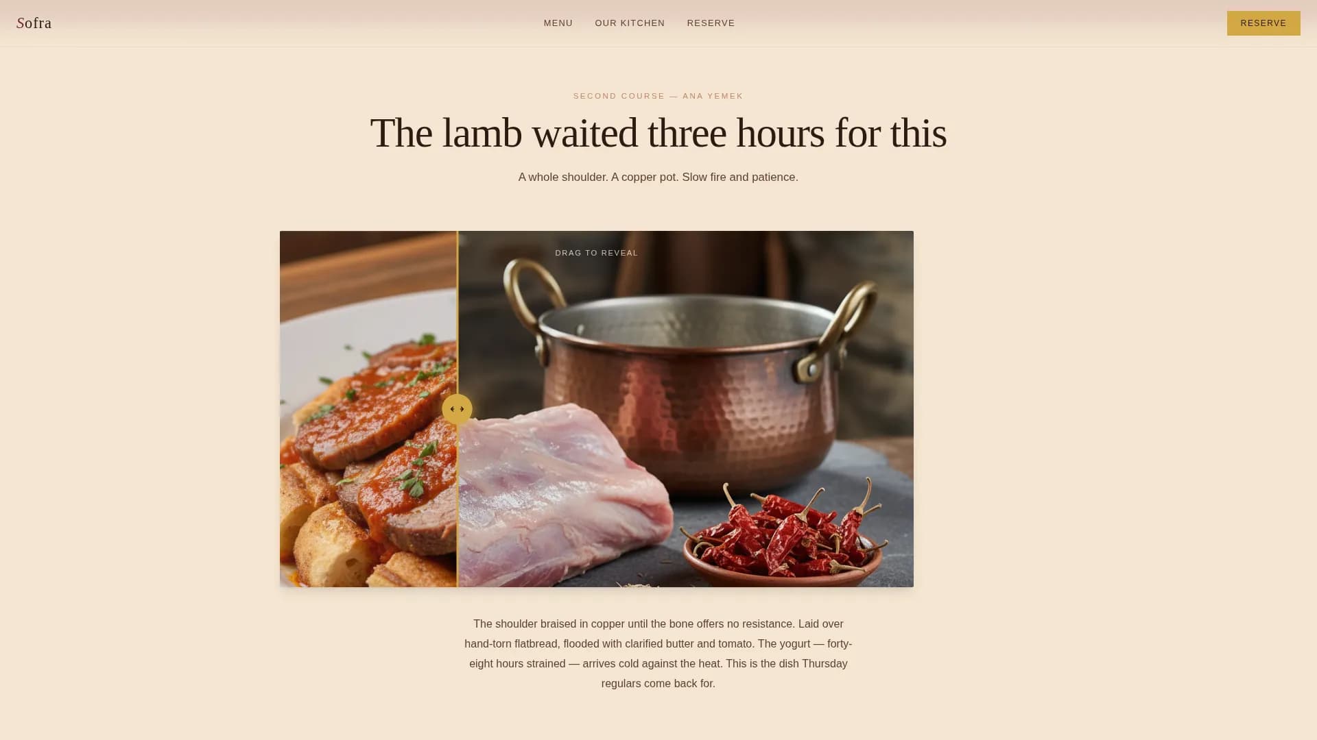 Expert Regional & Ethnic Restaurant Appointment Booking Website Template
