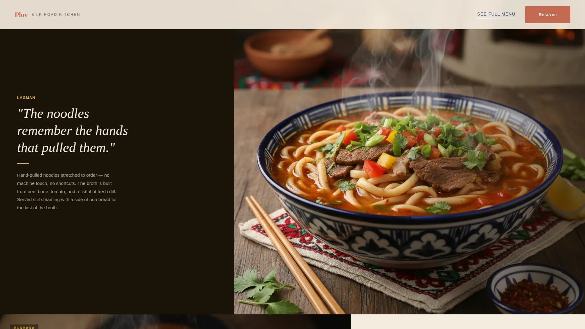 Local Regional & Ethnic Restaurant Appointment Booking Website Template