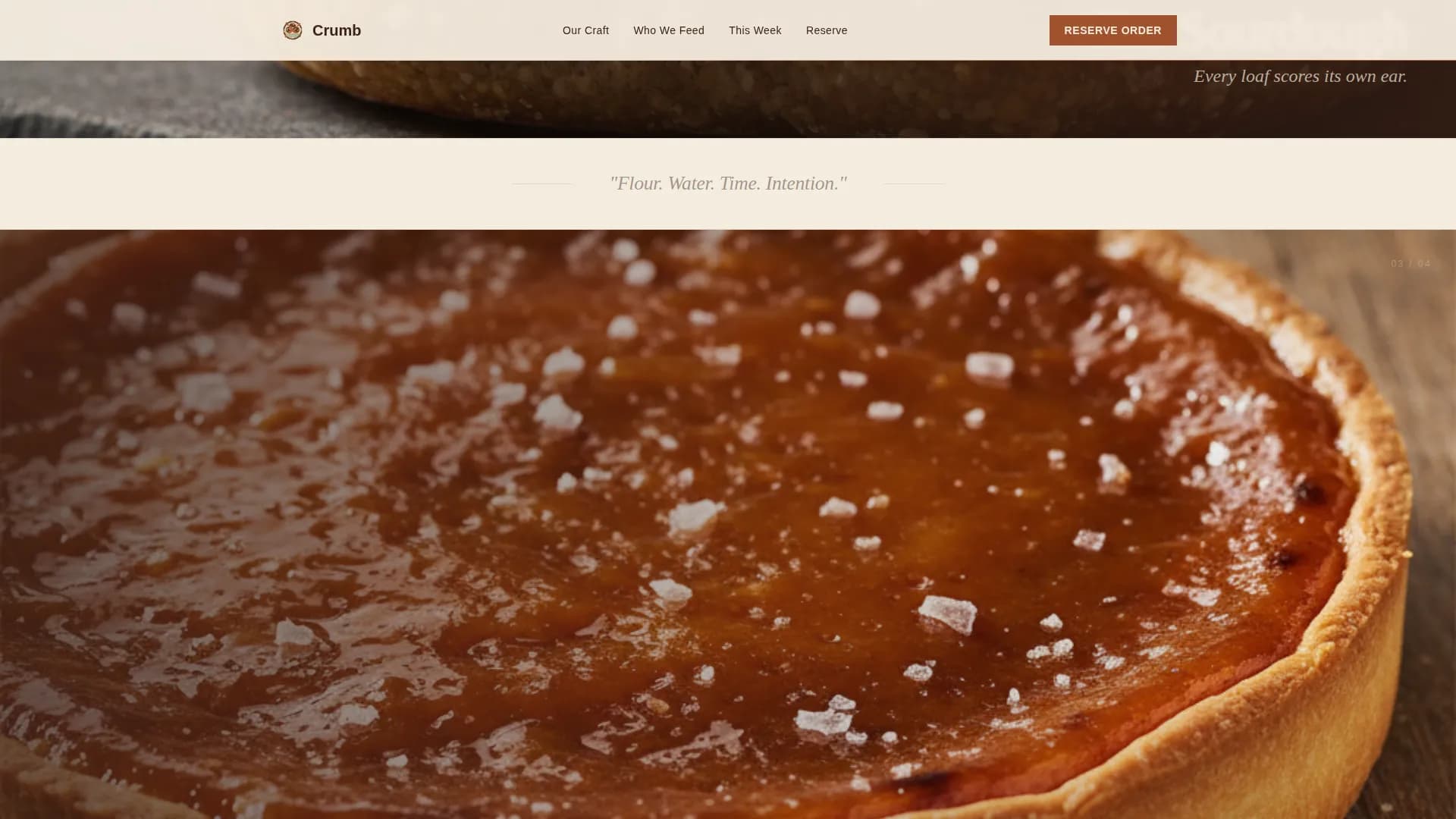 Crumb — Artisan Vegan Confectionery Landing Page Template