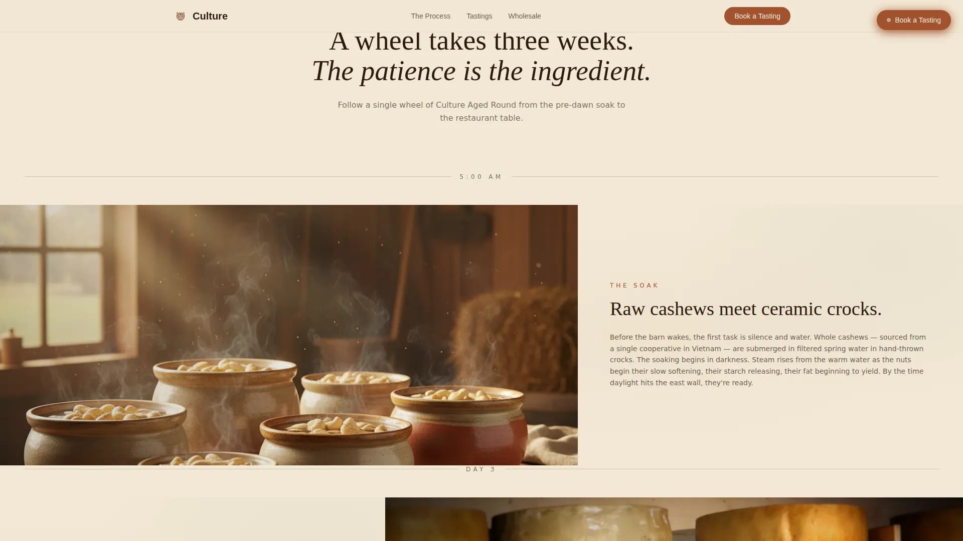 Culture — Artisan Vegan Dairy Landing Page Template