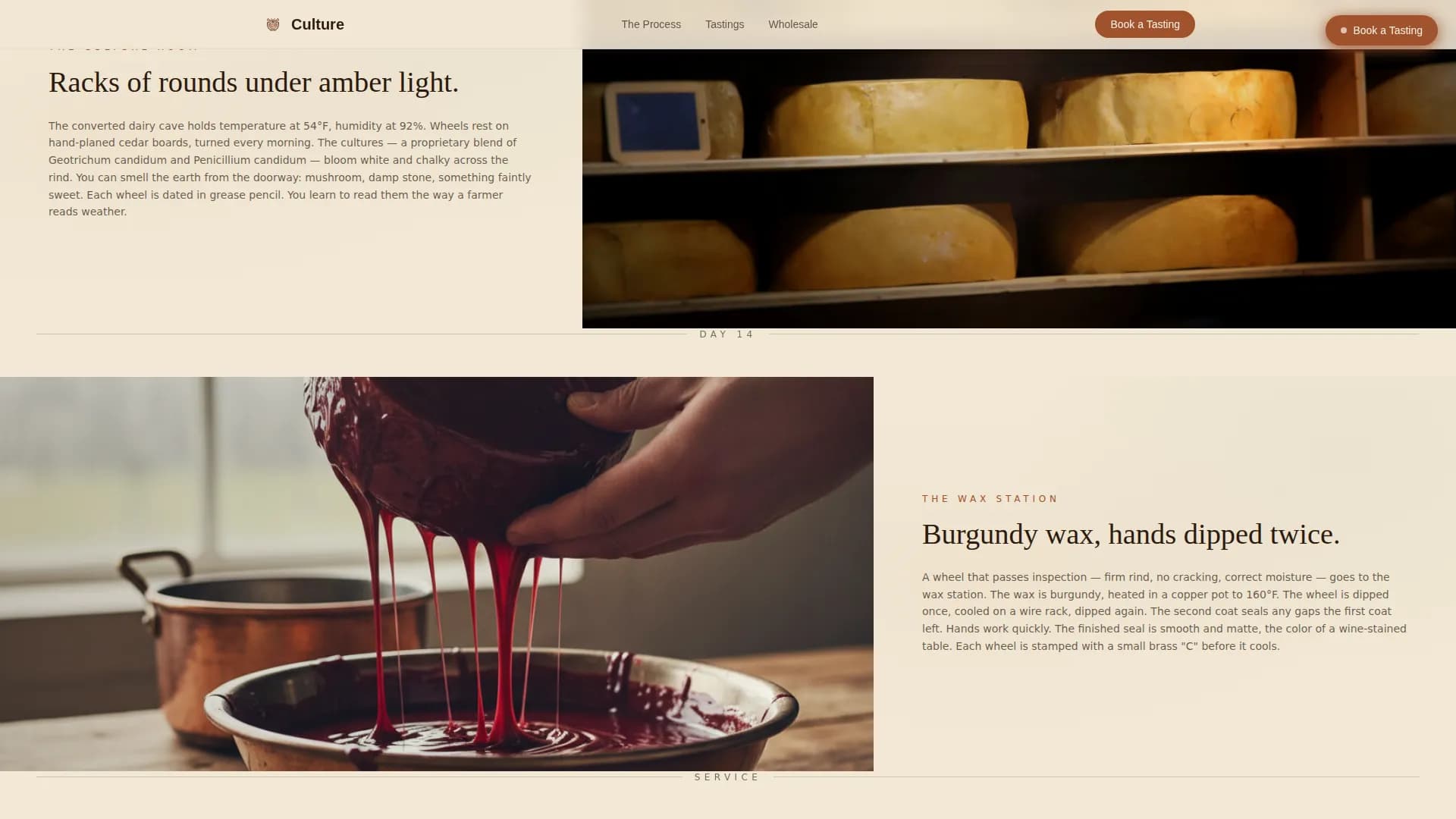 Culture — Artisan Vegan Dairy Landing Page Template