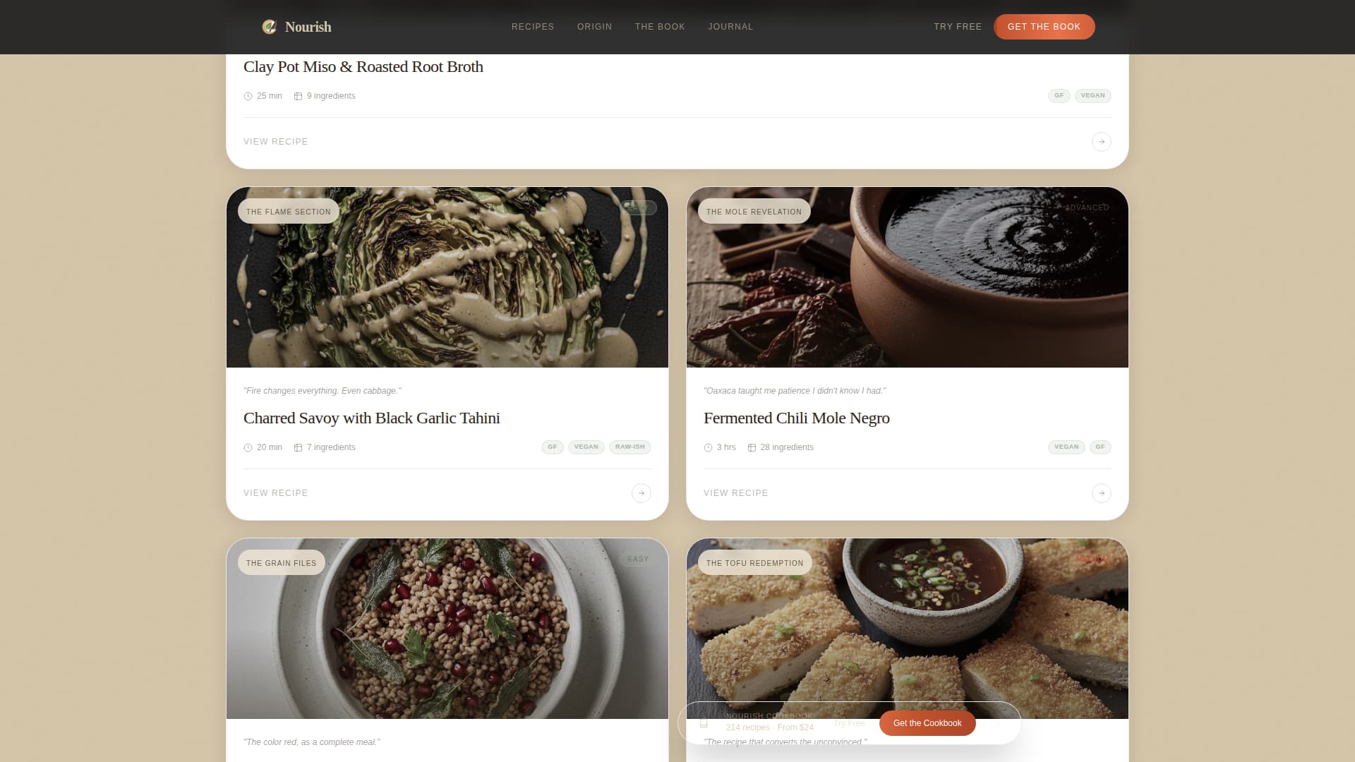 Vegan Food & Dining Blog Website Template