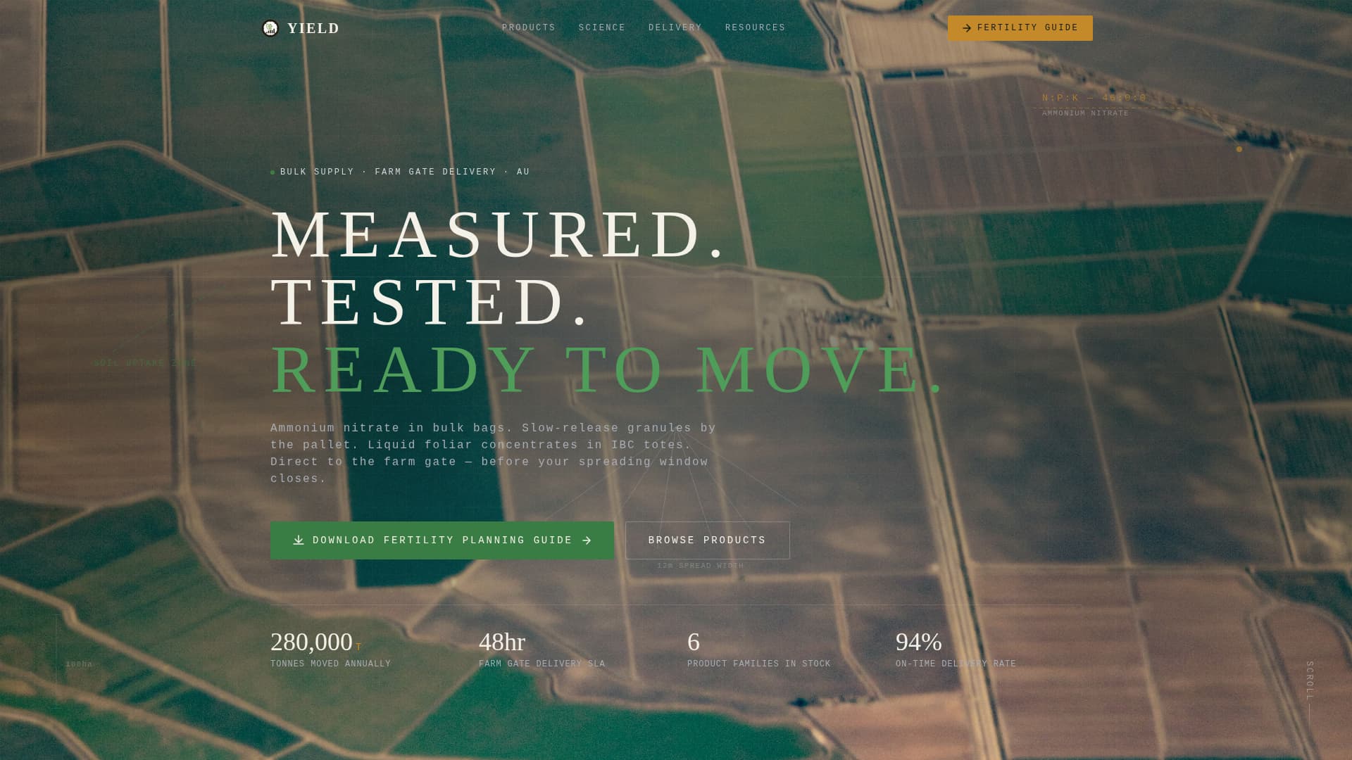 Agricultural Equipment & Supply Cost Calculator Website Template